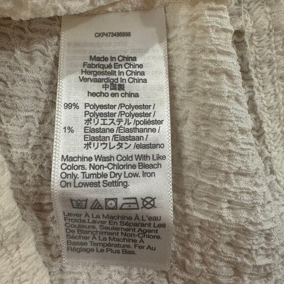 NWT Madewell Popcorn Crop Short Sleeve Top in Lighthouse Size M - Picture 9 of 10